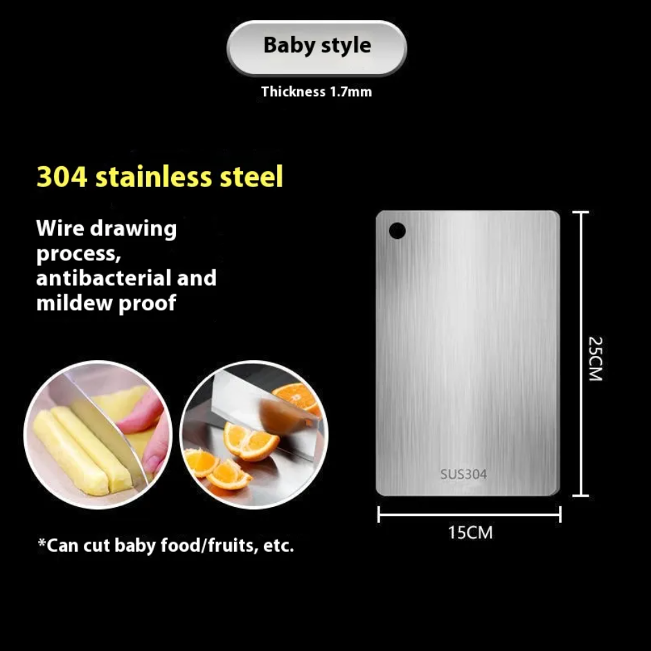 Double-Sided Stainless Steel Cutting Board